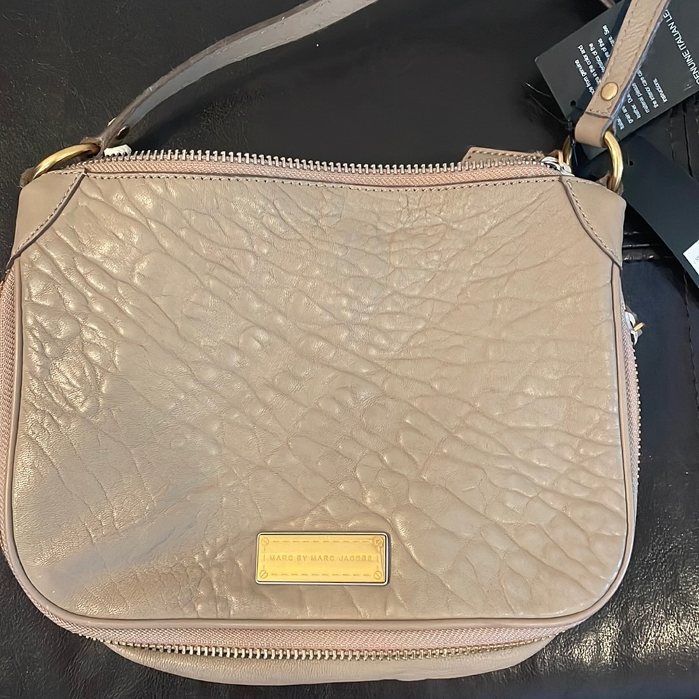 Marc by Marc Jacobs tan taupe lambskin leather bag with original dustbag